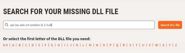 Search DLL file
