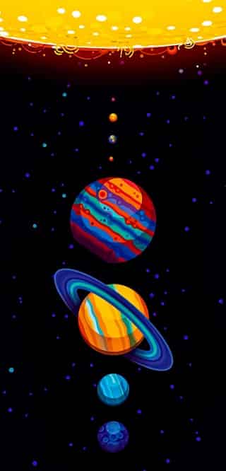 Dynamic Island iPhone 14 pro and pro max space wallpaper