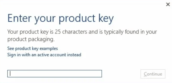 product key